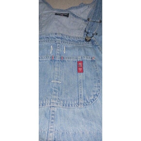 Vtg 90s RALPH LAUREN Polo Jeans Co Denim Overalls Shortalls Womens sm - Picture 7 of 7